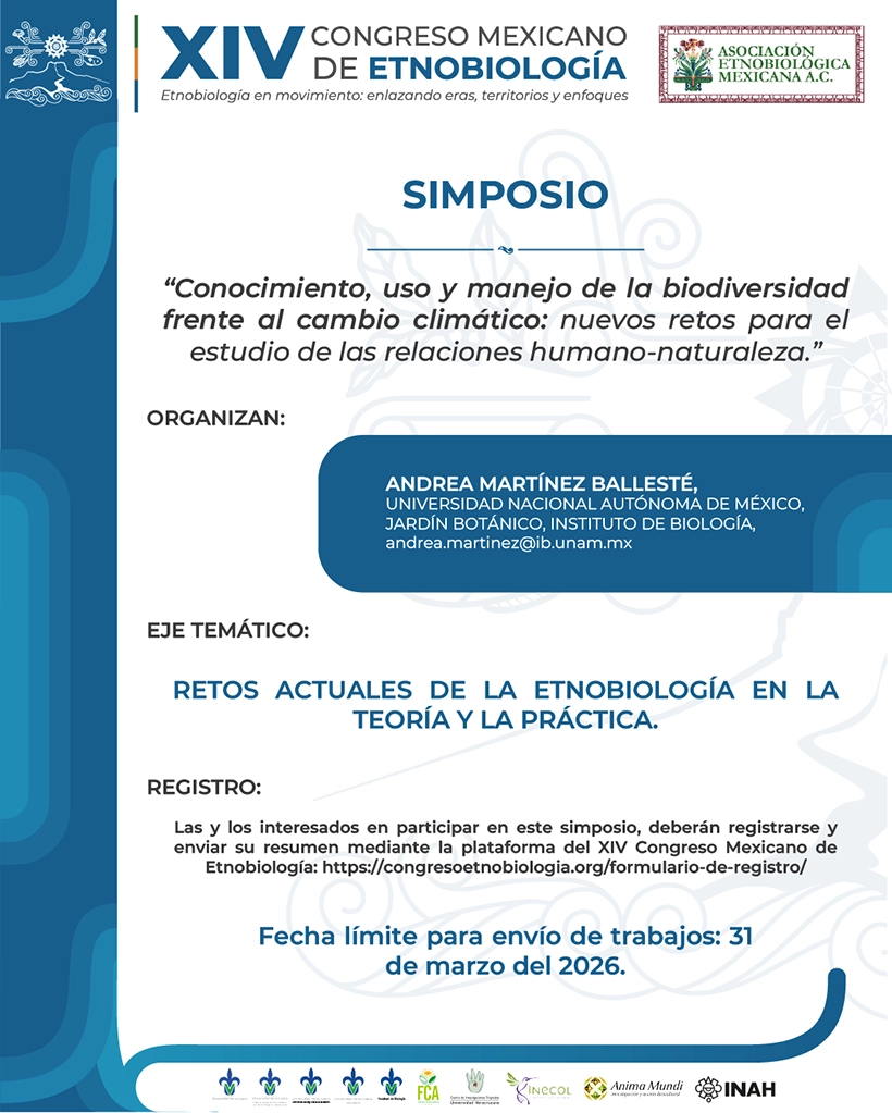 Conocimiento, uso y manejo de la biodiversidad frente al cambio climático: nuevos retos para el estudio de las relaciones humano-naturaleza.